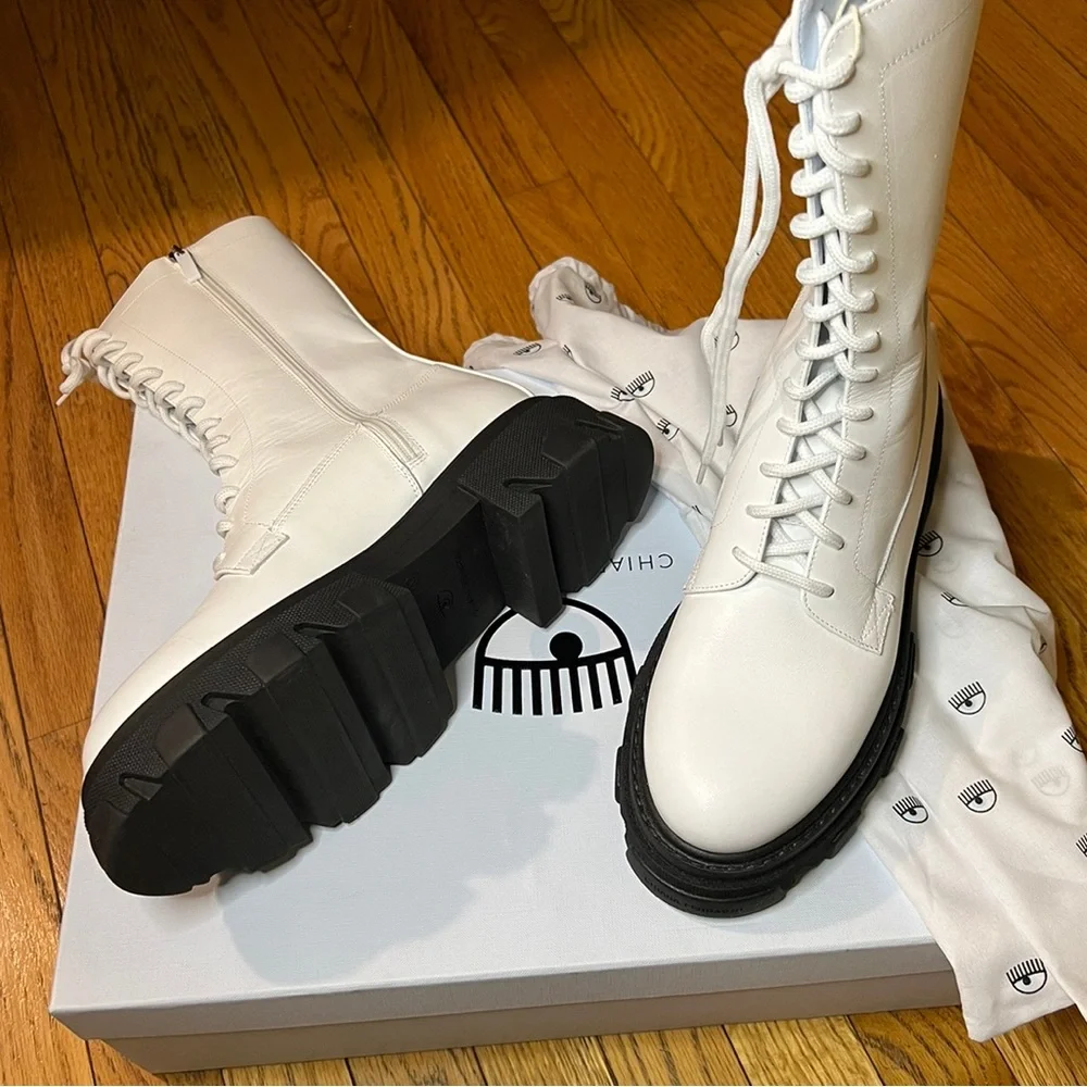 Chiara Ferragni Hiking boot lace up leather - Picture 2 of 7